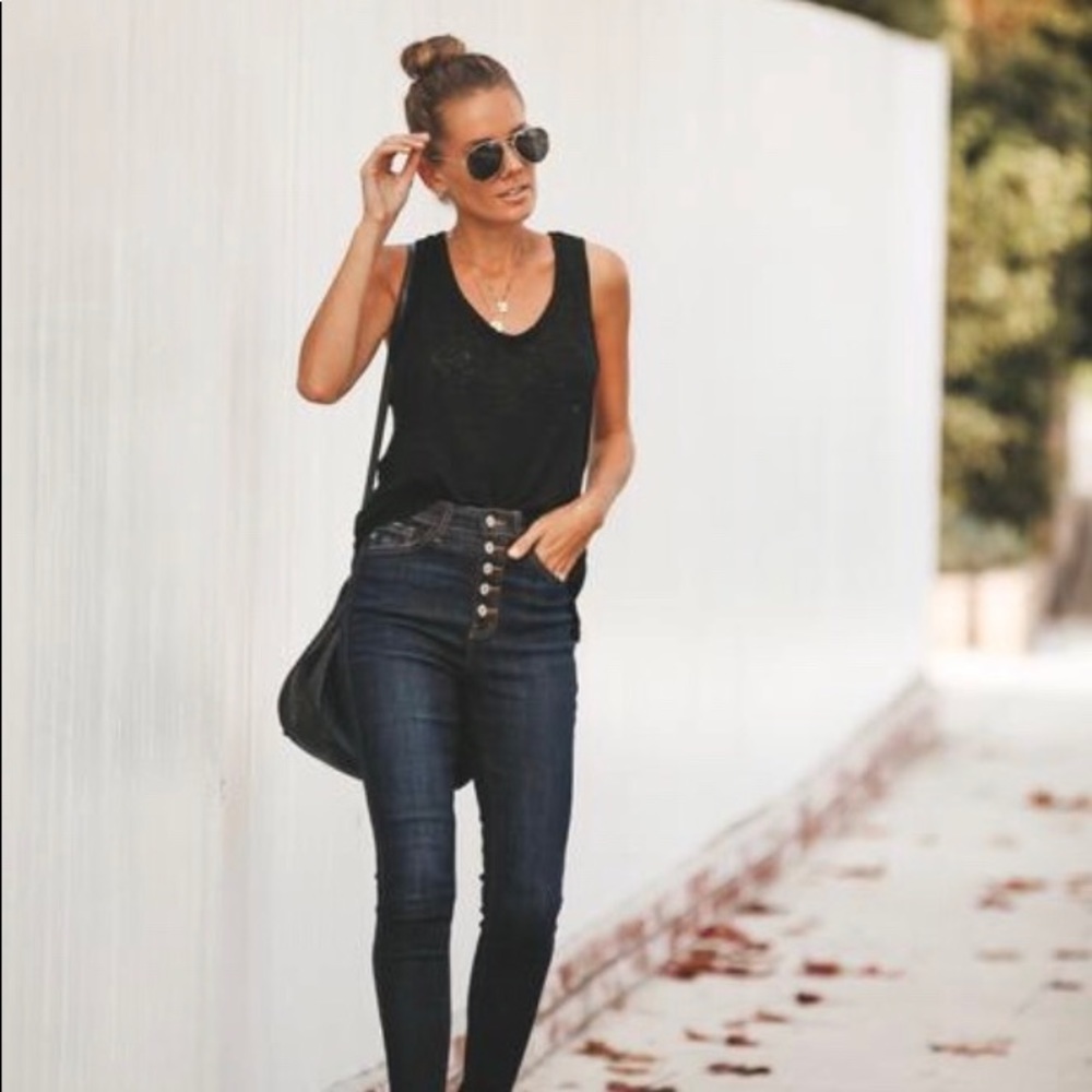 VICI OZARK DARK WASH HIGH RISE SKINNY